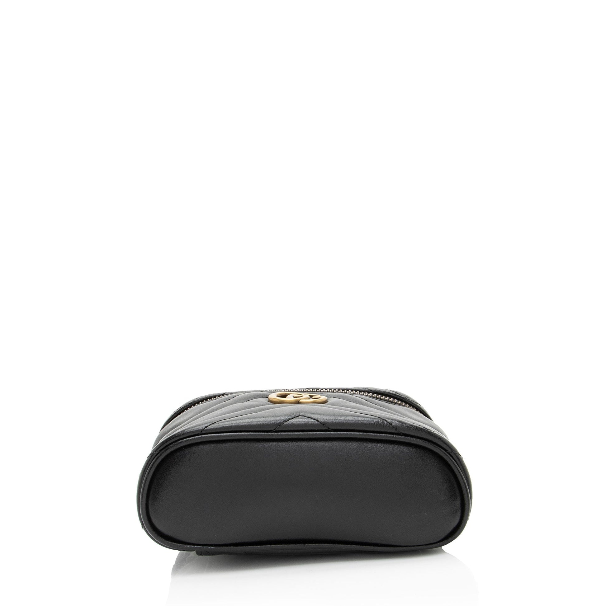 Gucci Matelasse Leather GG Marmont Mini Vanity Top Handle Rovelle Bags