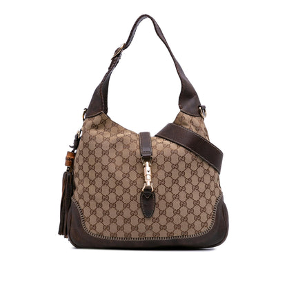 Gucci Medium GG Canvas New Jackie Satchel Rovelle Bags