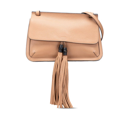 Gucci Medium Leather Bamboo Daily Crossbody Rovelle Bags