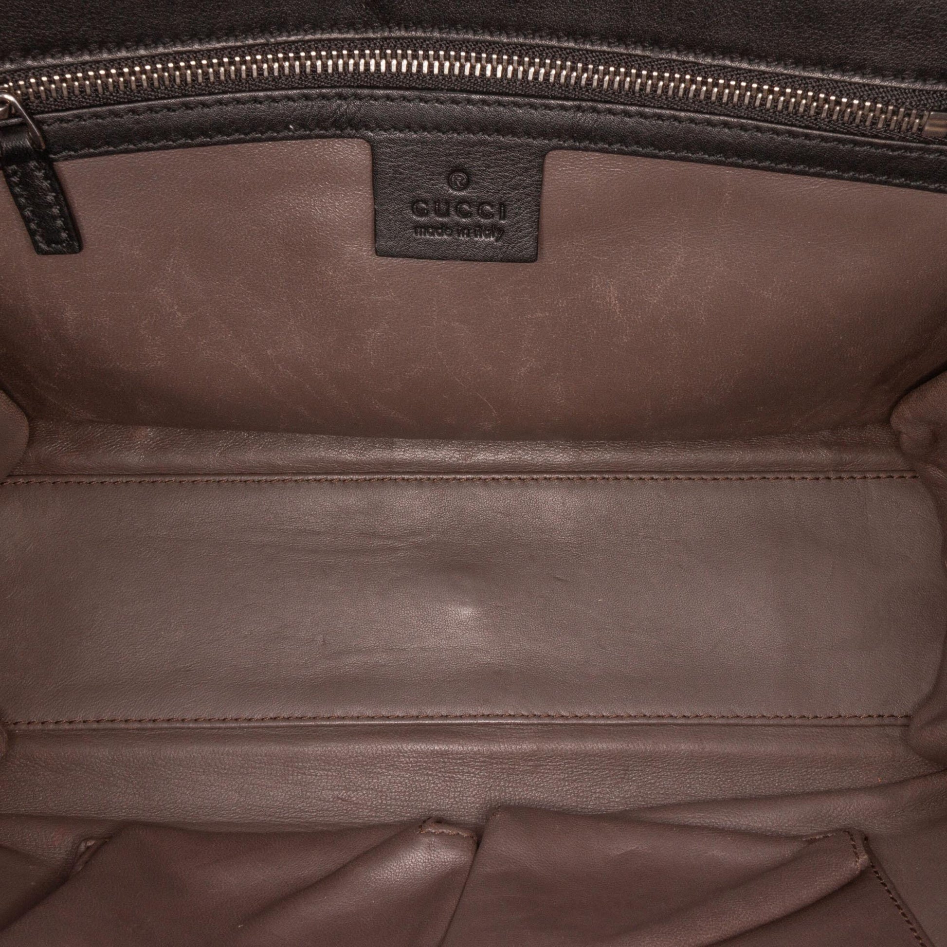 Gucci Medium Leather Dollar Interlocking G Crossbody Rovelle Bags