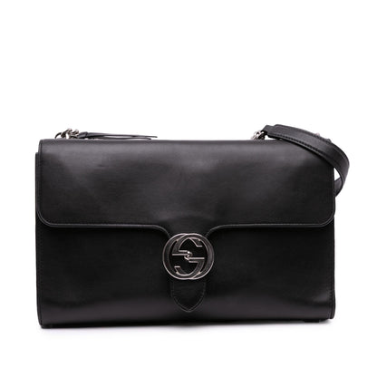Gucci Medium Leather Dollar Interlocking G Crossbody Rovelle Bags