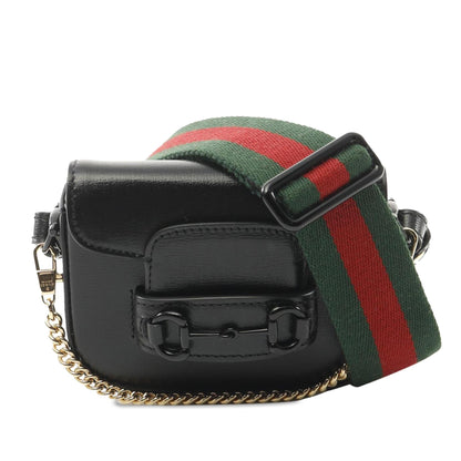 Gucci Mini Leather Horsebit 1955 Web Satchel Rovelle Bags