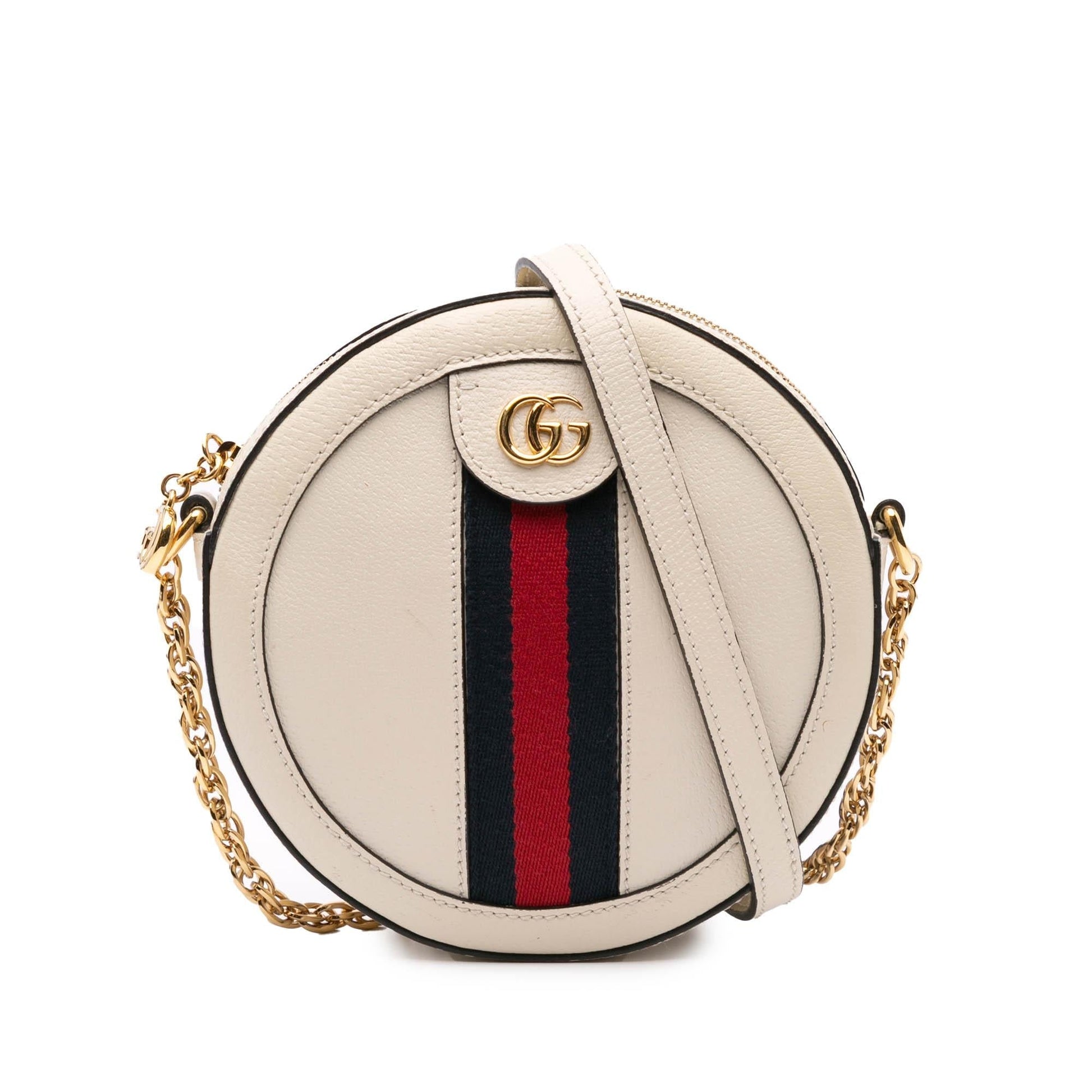 Gucci Mini Leather Ophidia Round Crossbody Rovelle Bags