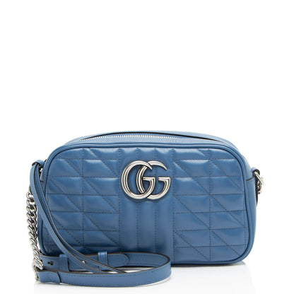 Gucci Mixed Matelasse Leather GG Marmont Aria Small Camera Bag Rovelle Bags
