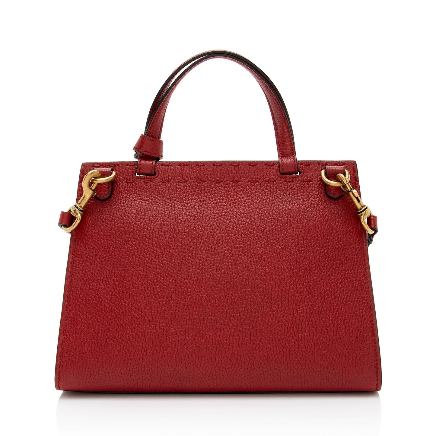 Gucci Pebbled Leather GG Marmont Mini Top Handle (SHF-CZXc44) Rovelle Bags