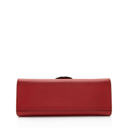 Gucci Pebbled Leather GG Marmont Mini Top Handle (SHF-CZXc44) Rovelle Bags