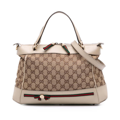 Gucci Small GG Canvas Web Mayfair Satchel Rovelle Bags