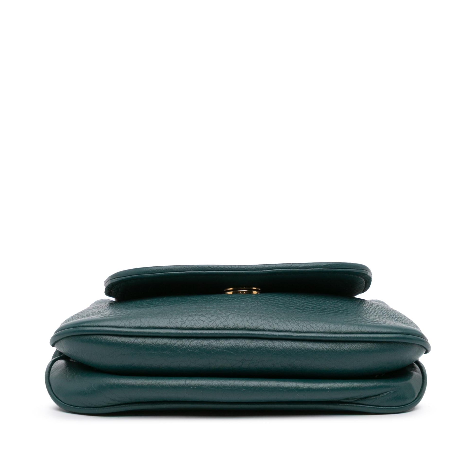 Gucci Small Leather 1973 Chain Crossbody Rovelle Bags