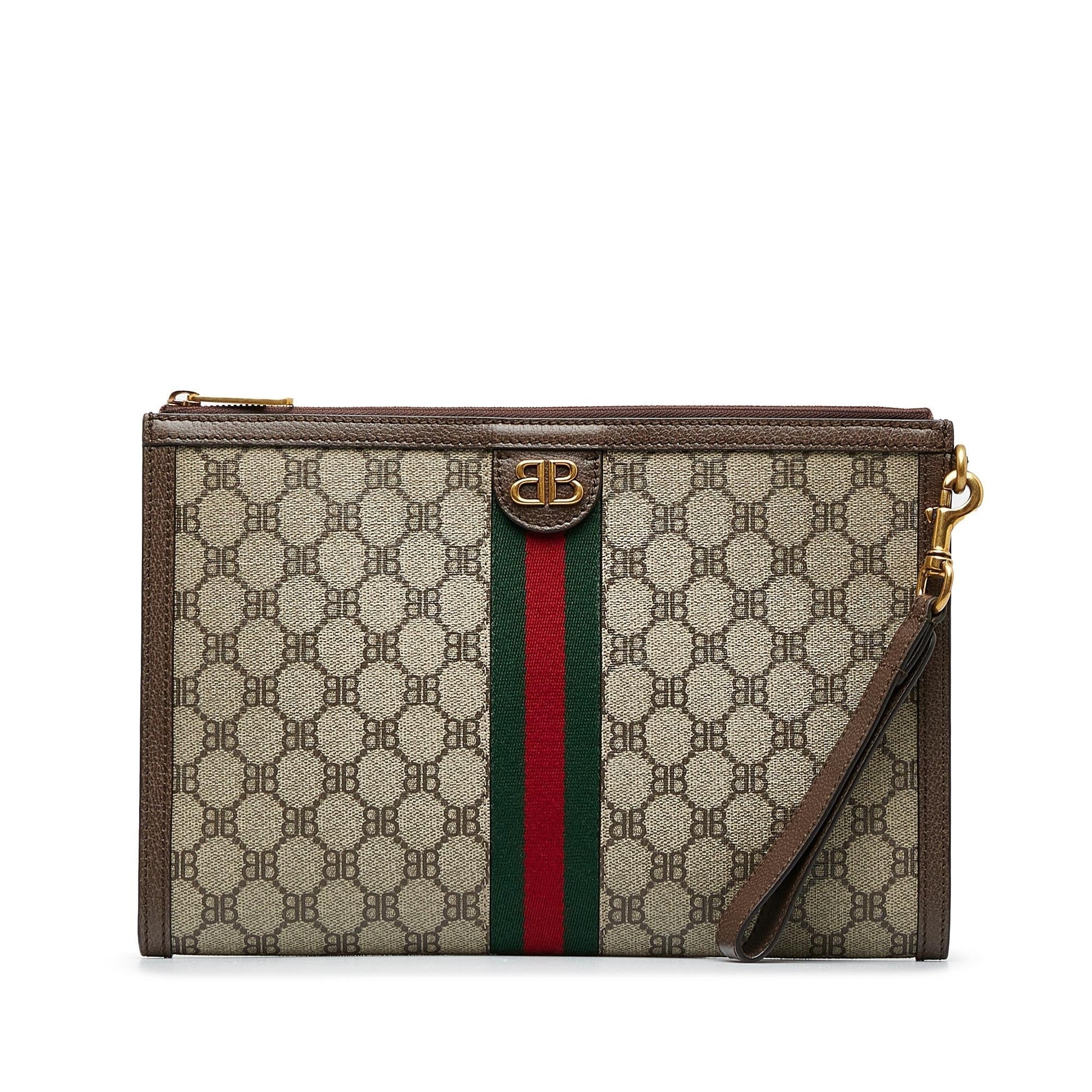 Gucci X Balenciaga BB Supreme Ophidia Web Clutch Rovelle Bags