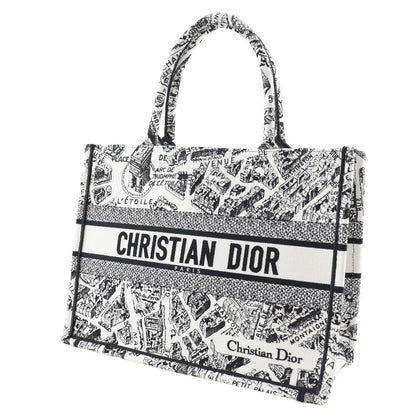 Christian Dior Tote Bag canvas White Toile de Jui Book Tote Medium Rovelle Bags
