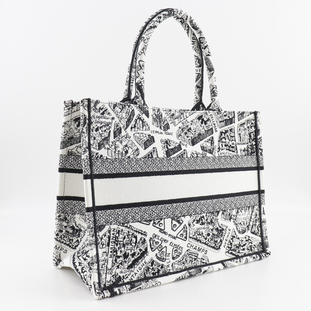 Christian Dior Tote Bag canvas White Toile de Jui Book Tote Medium Rovelle Bags