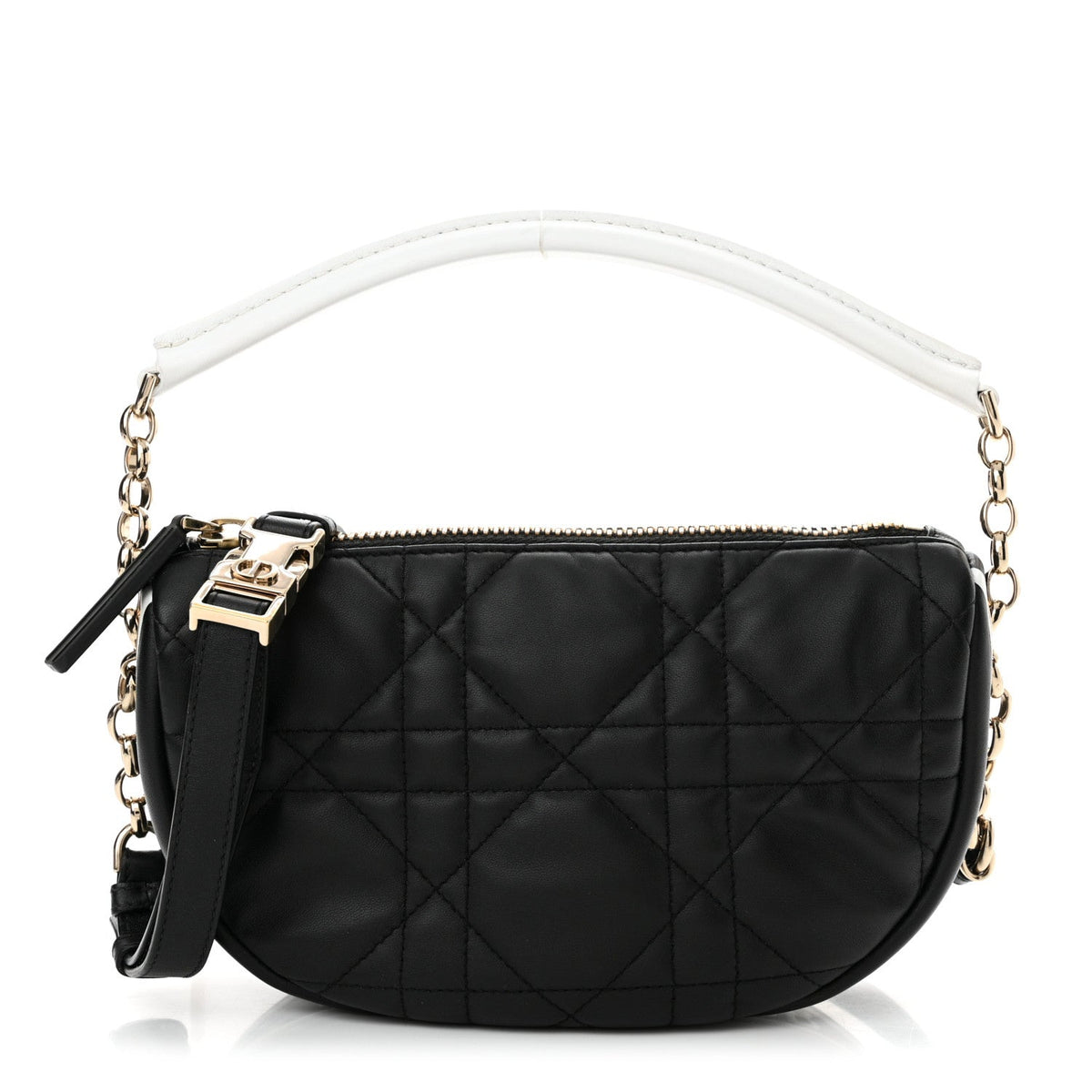 Christian Dior Lambskin Cannage Small Dior Vibe Hobo Bag Black Rovelle Bags