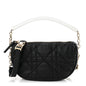 Christian Dior Lambskin Cannage Small Dior Vibe Hobo Bag Black Rovelle Bags