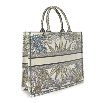 Christian Dior Canvas Embroidered Large Rêve D'Infini Book Tote Multicolor Rovelle Bags