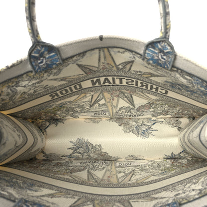 Christian Dior Canvas Embroidered Large Rêve D'Infini Book Tote Multicolor Rovelle Bags
