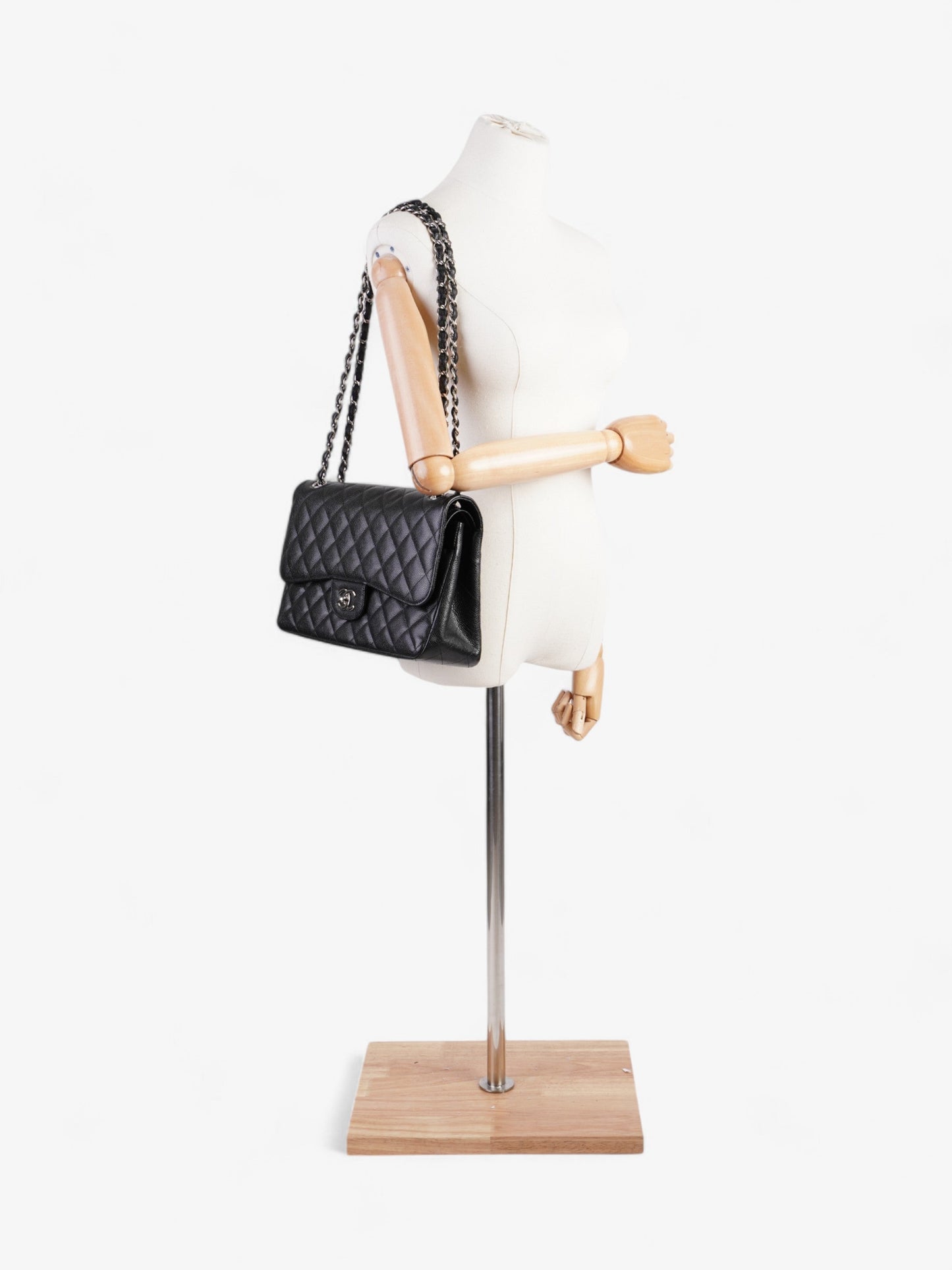 Chanel Caviar Black Shoulder Bag Style 4 Rovelle Bags