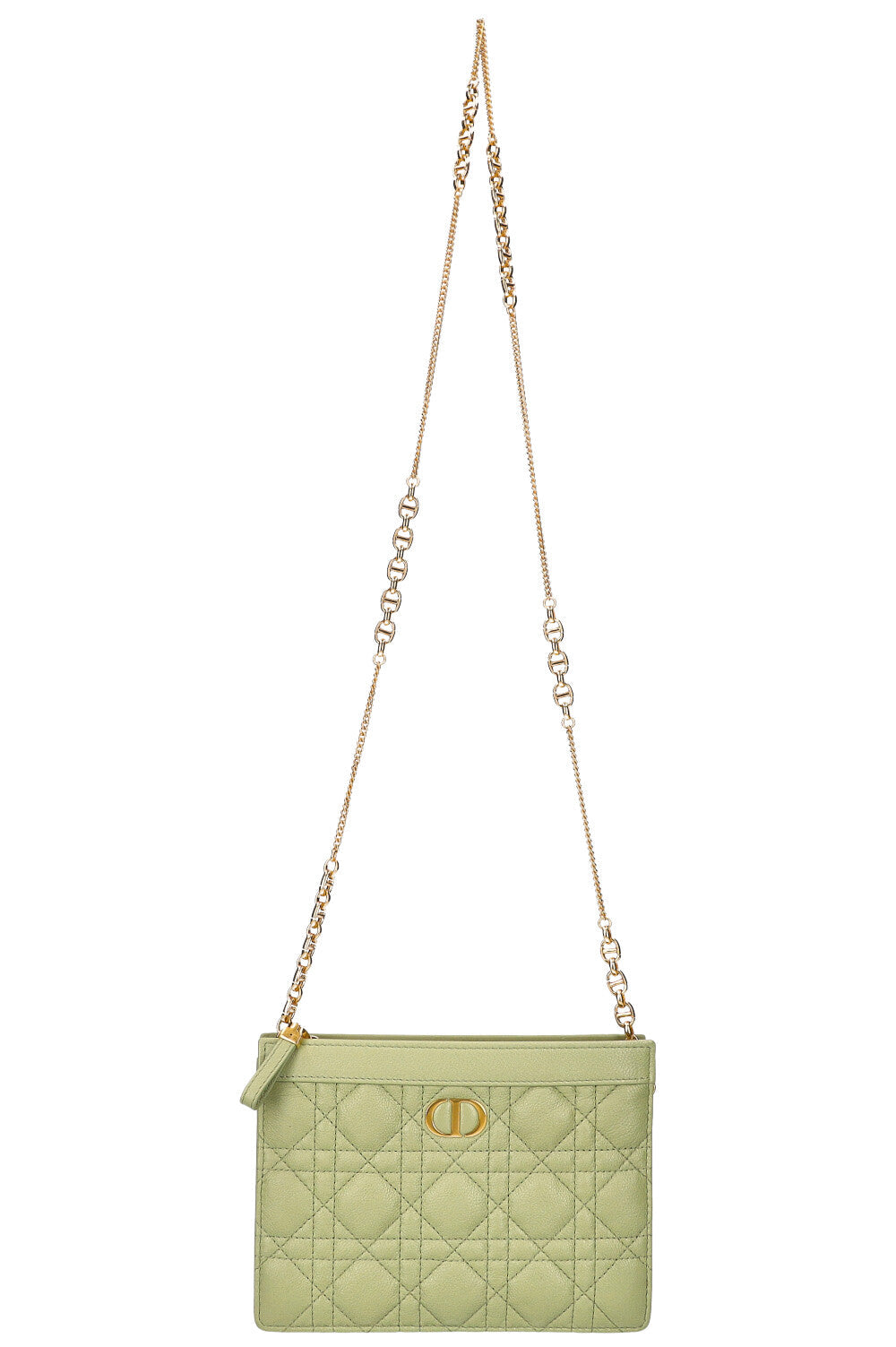 Christian Dior Caro Zipped Pouch With Chain Cedar Rovelle Bags
