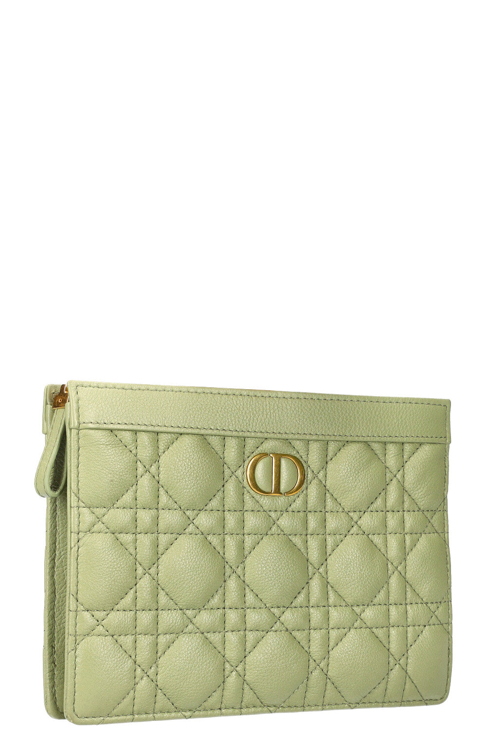 Christian Dior Caro Zipped Pouch With Chain Cedar Rovelle Bags
