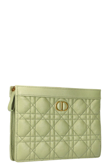 Christian Dior Caro Zipped Pouch With Chain Cedar Rovelle Bags