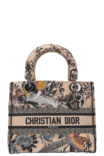 Christian Dior Medium D-Lite Bag Toile De Jouy Jardin D'Hiver Embroidery Rovelle Bags