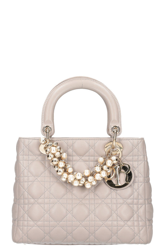 Christian Dior Lady Dior Bag Medium Cannage Grey Rovelle Bags
