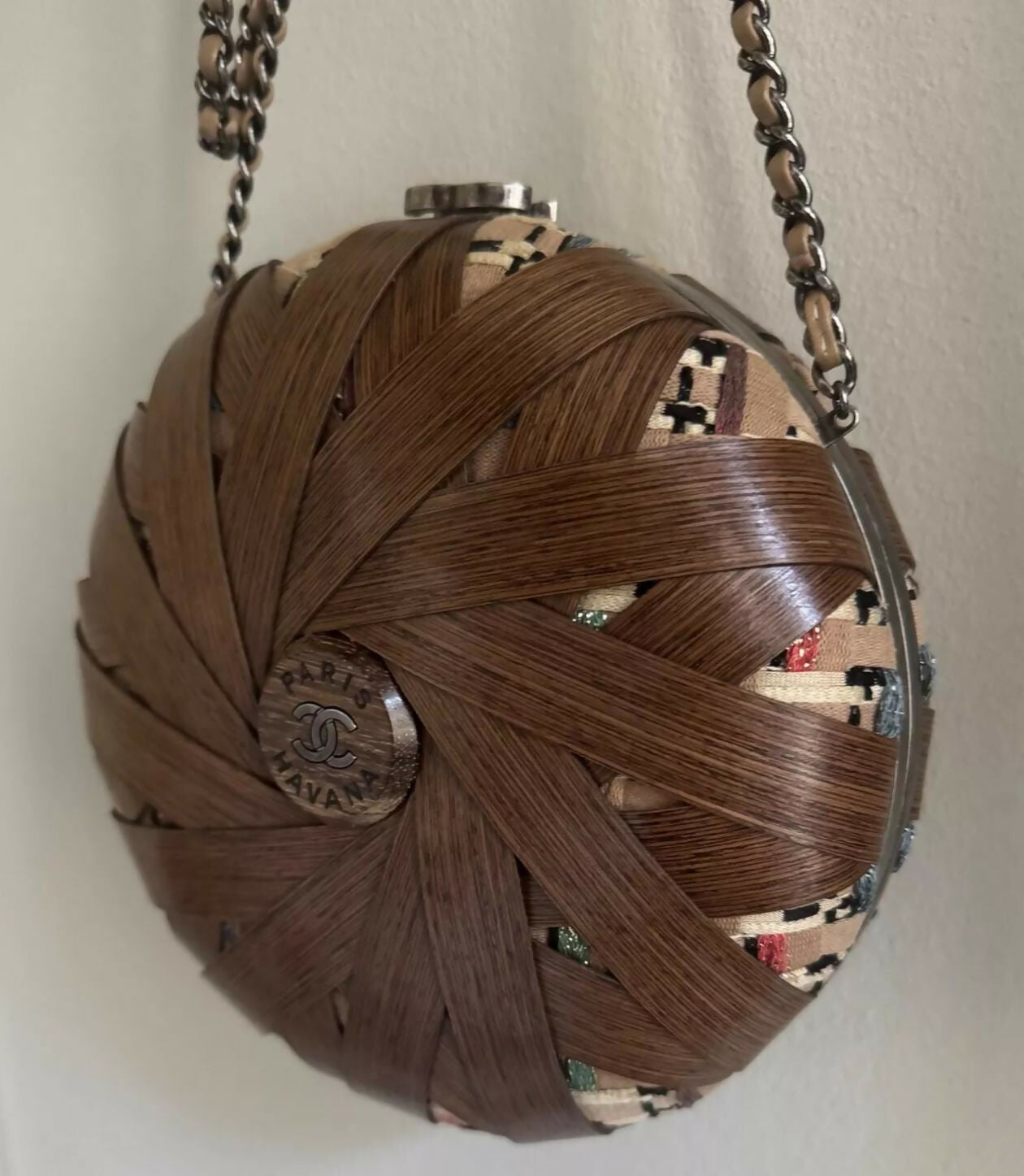 Chanel Luxury Tweed Beige Handbag Rovelle Bags