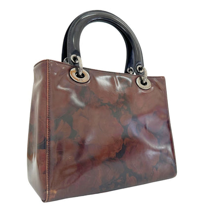 Christian Dior Handbag MA-0958 Patent leather Brown Lady Dior Women Rovelle Bags
