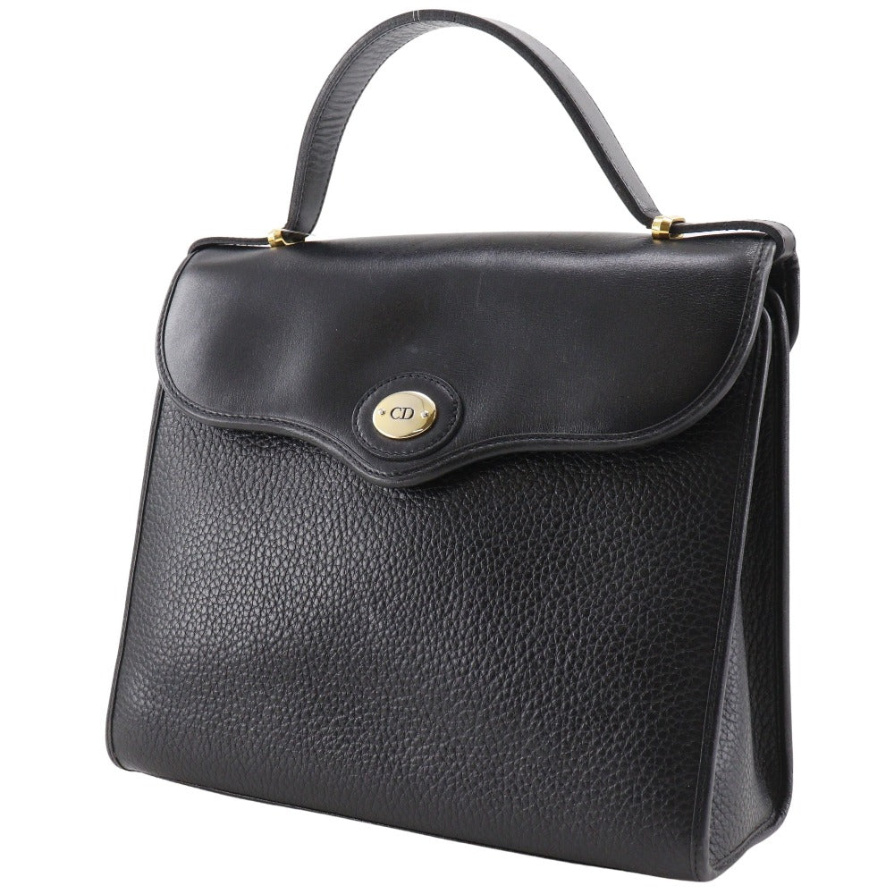 Christian Dior Handbag Calfskin black One handle CD logo Women Rovelle Bags
