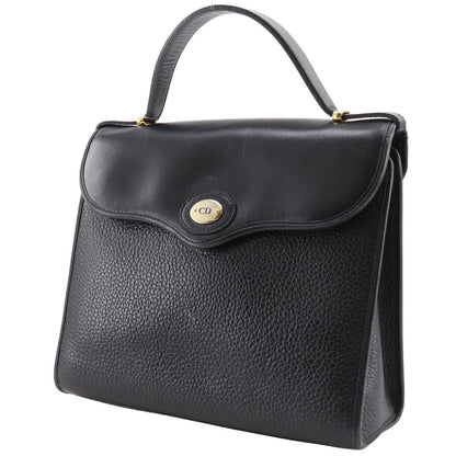 Christian Dior Handbag Calfskin black One handle CD logo Women Rovelle Bags