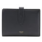 CELINE Bifold Wallet Calfskin black Medium strap wallet Women