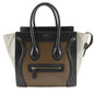 CELINE Handbag Calfskin Brown Luggage micro shopper Women