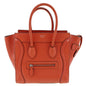 CELINE Handbag Calfskin Red Luggage micro Women
