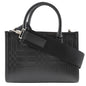 BURBERRY Handbag Calfskin black 2WAYShoulder Embossed Check Women