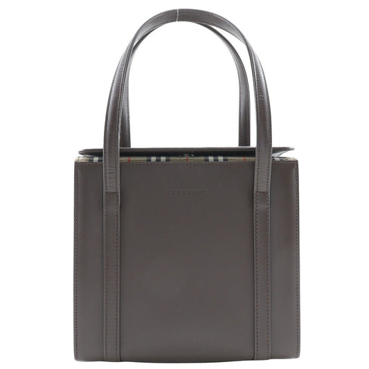 BURBERRY Handbag Calfskin Brown Nova Check box Women