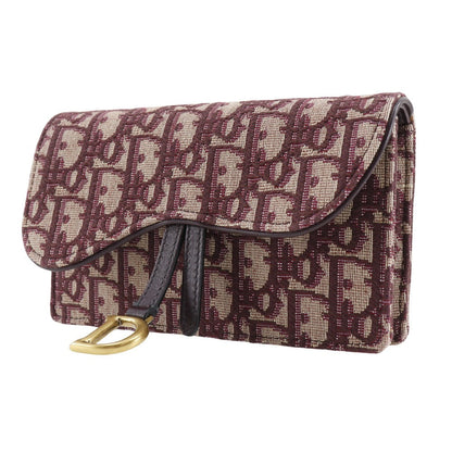 Christian Dior Waist bag canvas Bordeaux 2-way clutch Trotter saddle Women Rovelle Bags