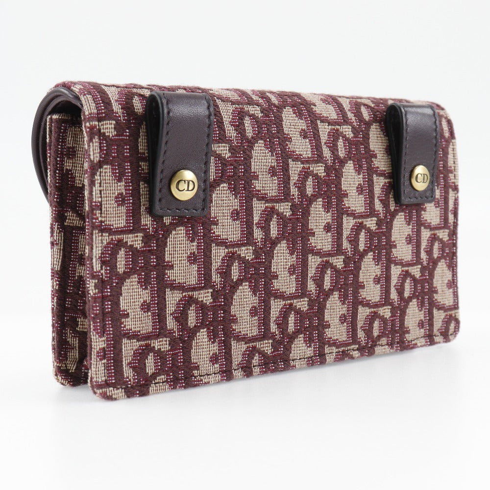 Christian Dior Waist bag canvas Bordeaux 2-way clutch Trotter saddle Women Rovelle Bags