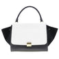 CELINE Handbag 1695430TA Calfskin, suede Black / white medium Trapeze Women