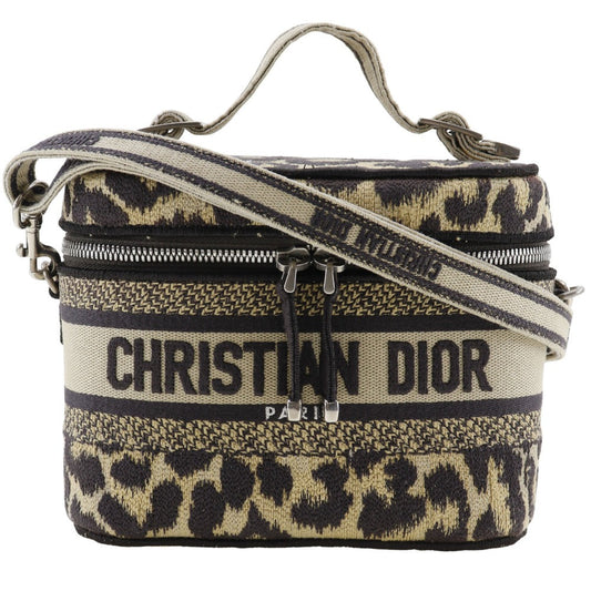 Christian Dior Handbag canvas beige Leopard 2WAYShoulder Vanity Women Rovelle Bags