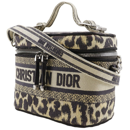 Christian Dior Handbag canvas beige Leopard 2WAYShoulder Vanity Women Rovelle Bags
