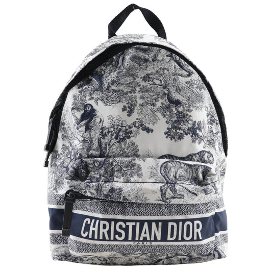 Christian Dior Backpack M6108SNTJ Nylon Black / white Toile de Jouy Small backpack Women Rovelle Bags
