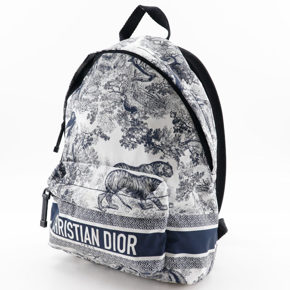 Christian Dior Backpack M6108SNTJ Nylon Black / white Toile de Jouy Small backpack Women Rovelle Bags