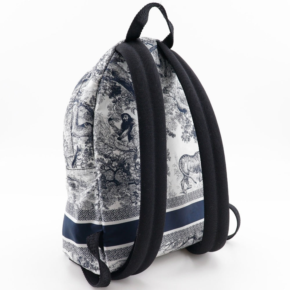 Christian Dior Backpack M6108SNTJ Nylon Black / white Toile de Jouy Small backpack Women Rovelle Bags