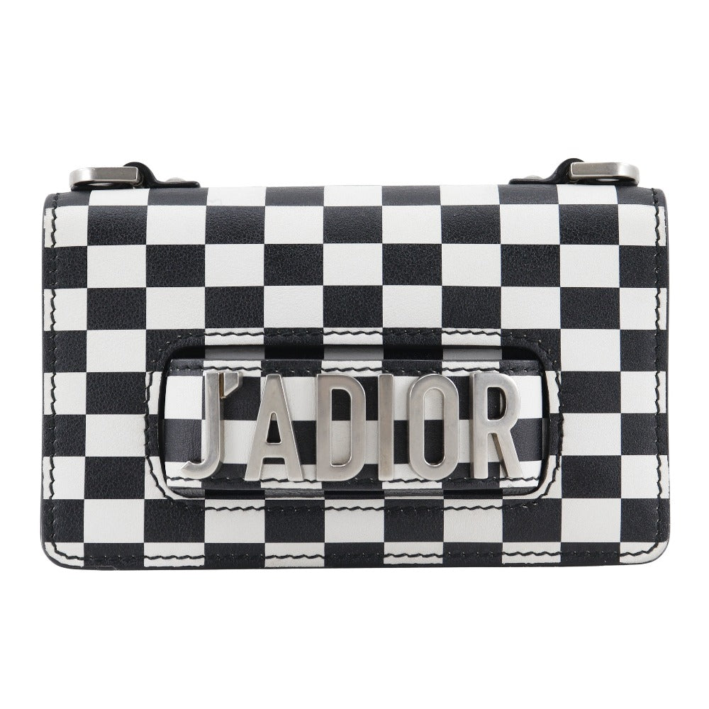 Christian Dior Shoulder Bag Calfskin Black / white 2-way clutch Jadior Women Rovelle Bags