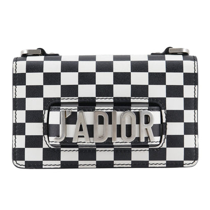 Christian Dior Shoulder Bag Calfskin Black / white 2-way clutch Jadior Women Rovelle Bags
