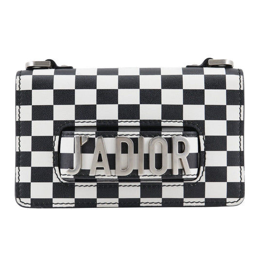 Christian Dior Shoulder Bag Calfskin Black / white 2-way clutch Jadior Women Rovelle Bags