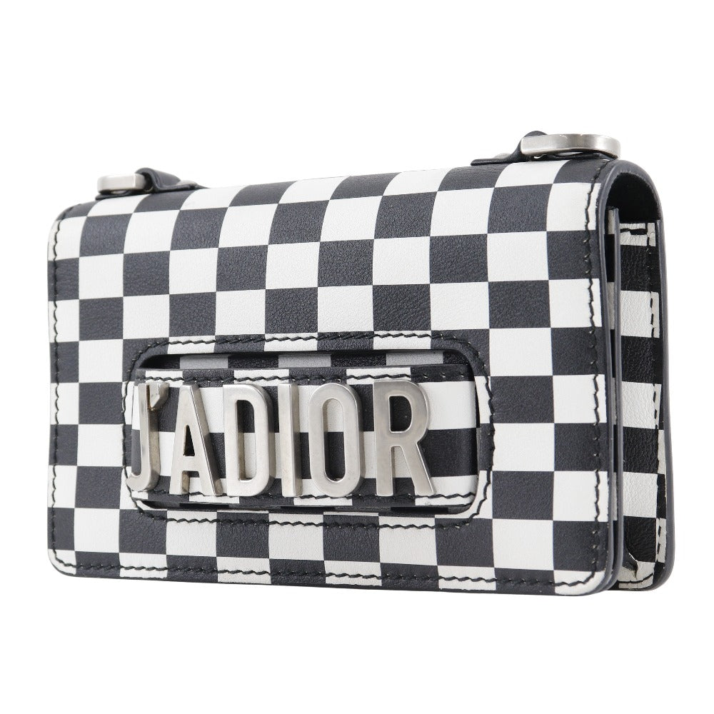 Christian Dior Shoulder Bag Calfskin Black / white 2-way clutch Jadior Women Rovelle Bags
