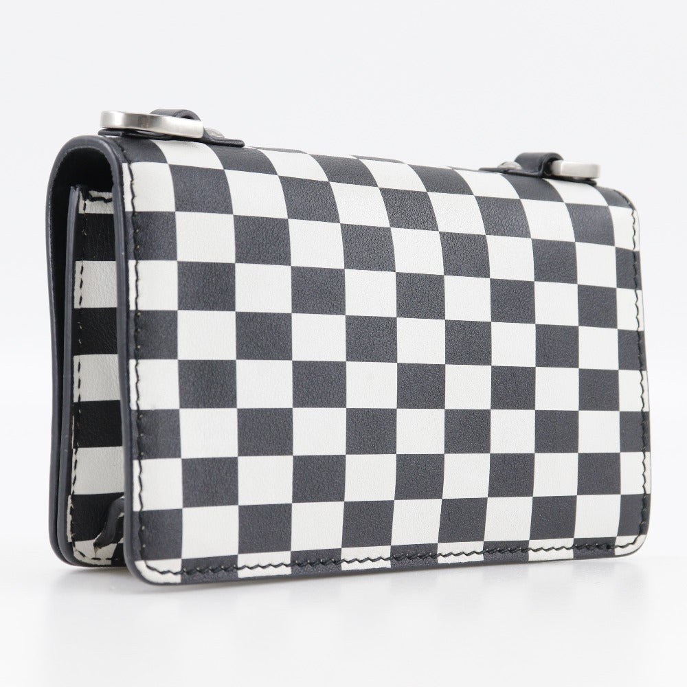 Christian Dior Shoulder Bag Calfskin Black / white 2-way clutch Jadior Women Rovelle Bags