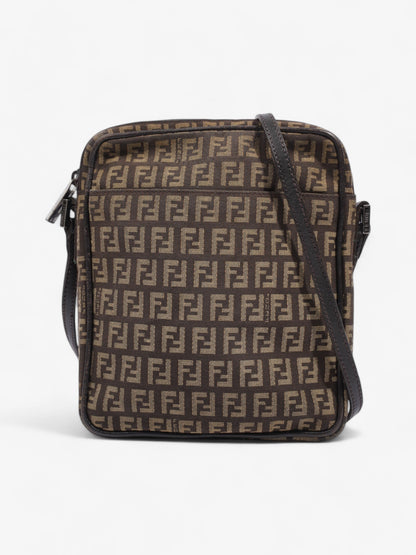 Fendi Zucchino Shoulder Bag Brown Canvas Rovelle Bags
