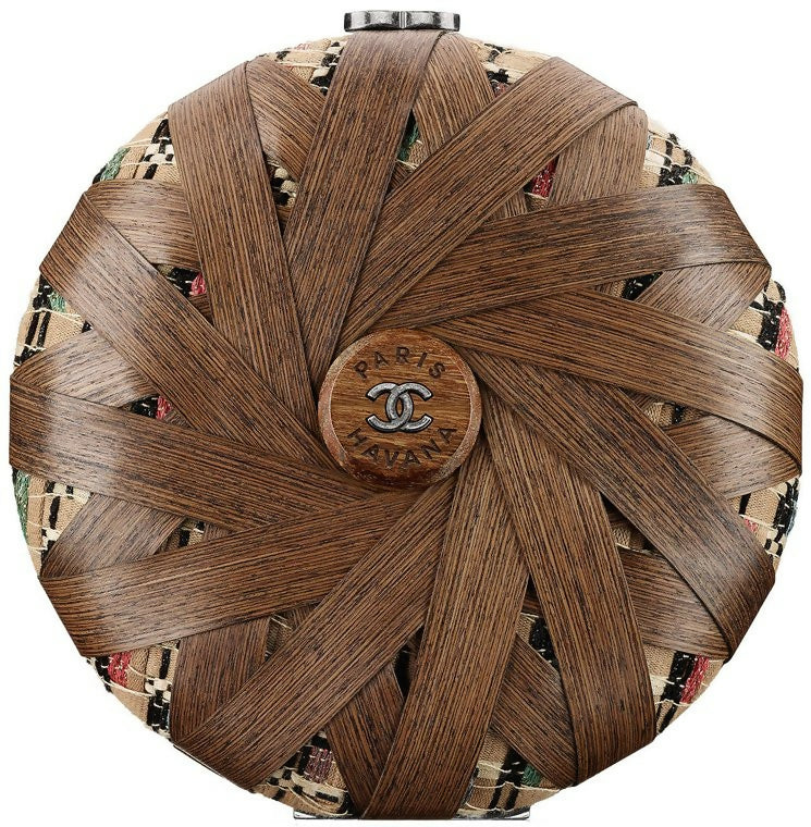 Chanel Luxury Tweed Beige Handbag Rovelle Bags