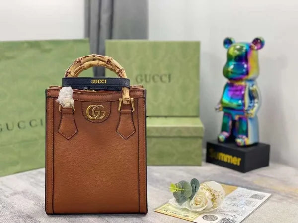 Gucci Diana Mini Leather Tote Bag